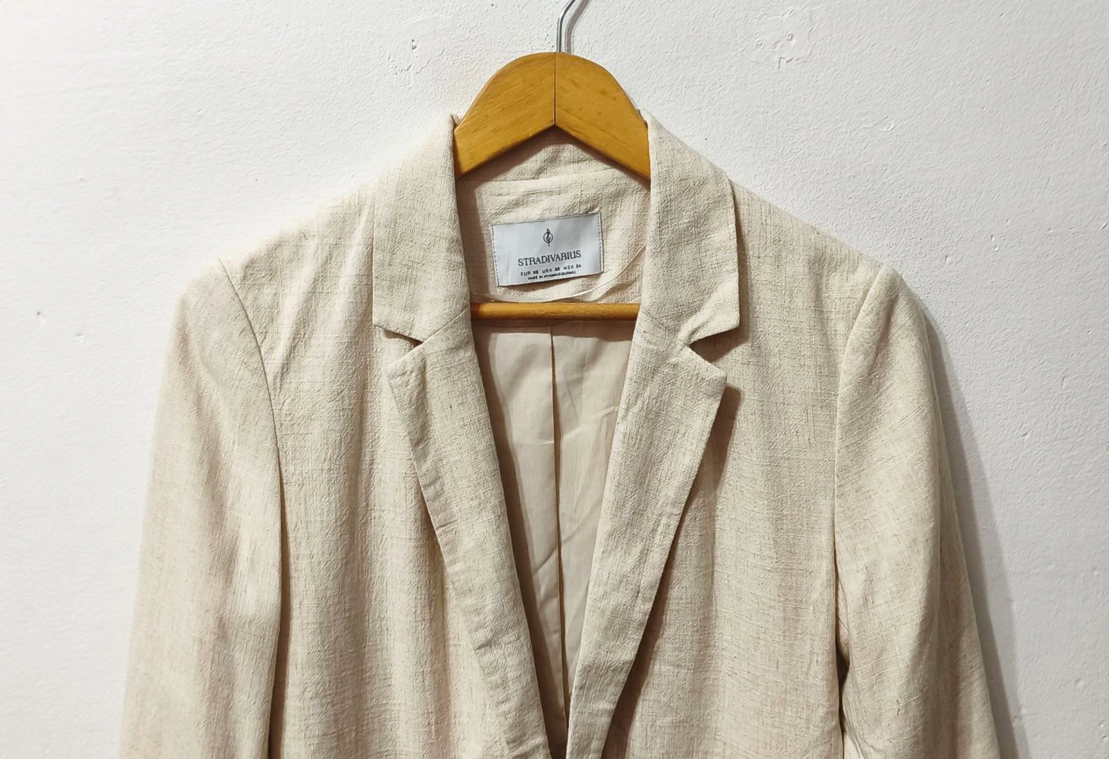 Blazer creme Stradivarius mulher Tamanho XS – photo 3